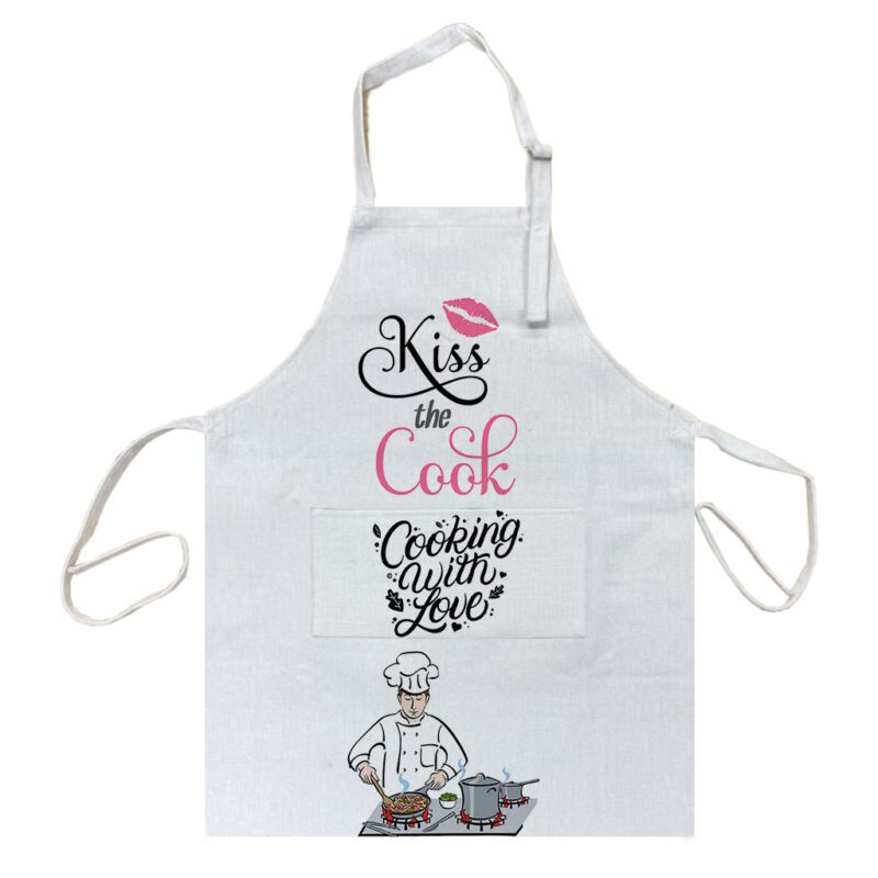 Adult Apron Kiss the Cook Cover Custom Print On Demand Australia