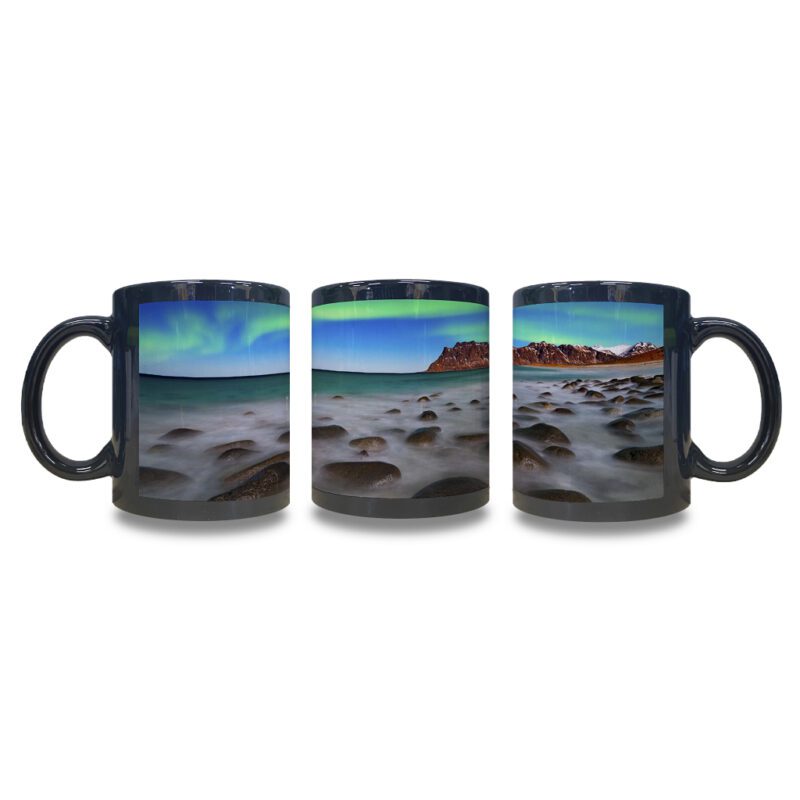 Black Ceramic Mug 11oz AAA Rated Custom Print On Demand Australia Cover Mountains