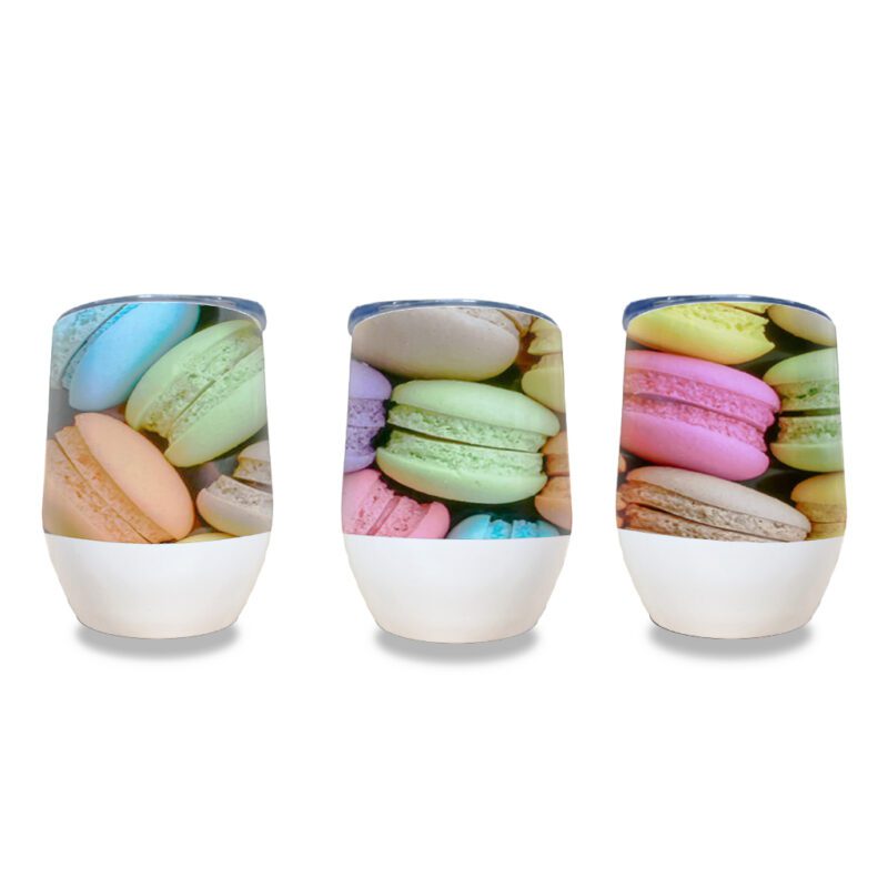 Curved 12oz Tumbler Cover Custom Print On Demand Australia Macaroons