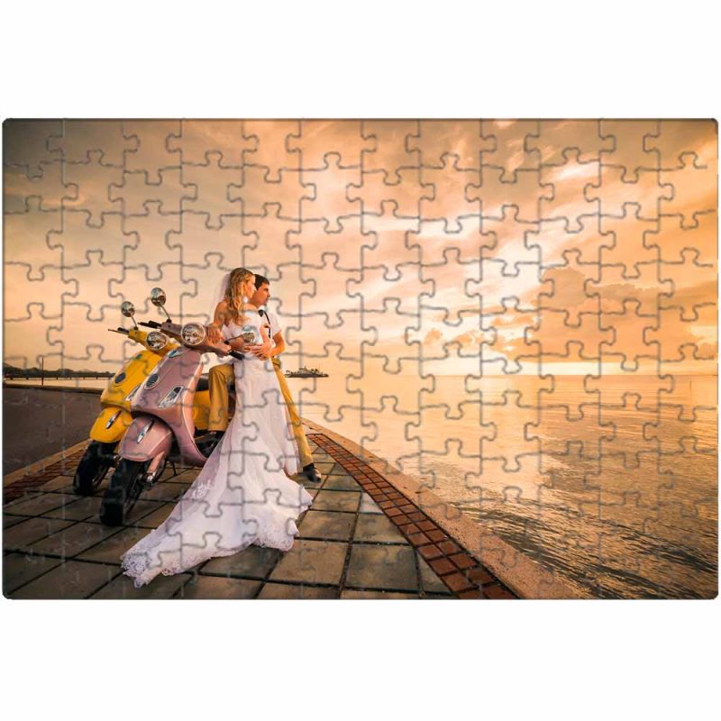 Custom Photo Image Design Online Print Jigsaw 120 Piece Wedding