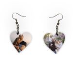 Earring MDF Heart Double Cover