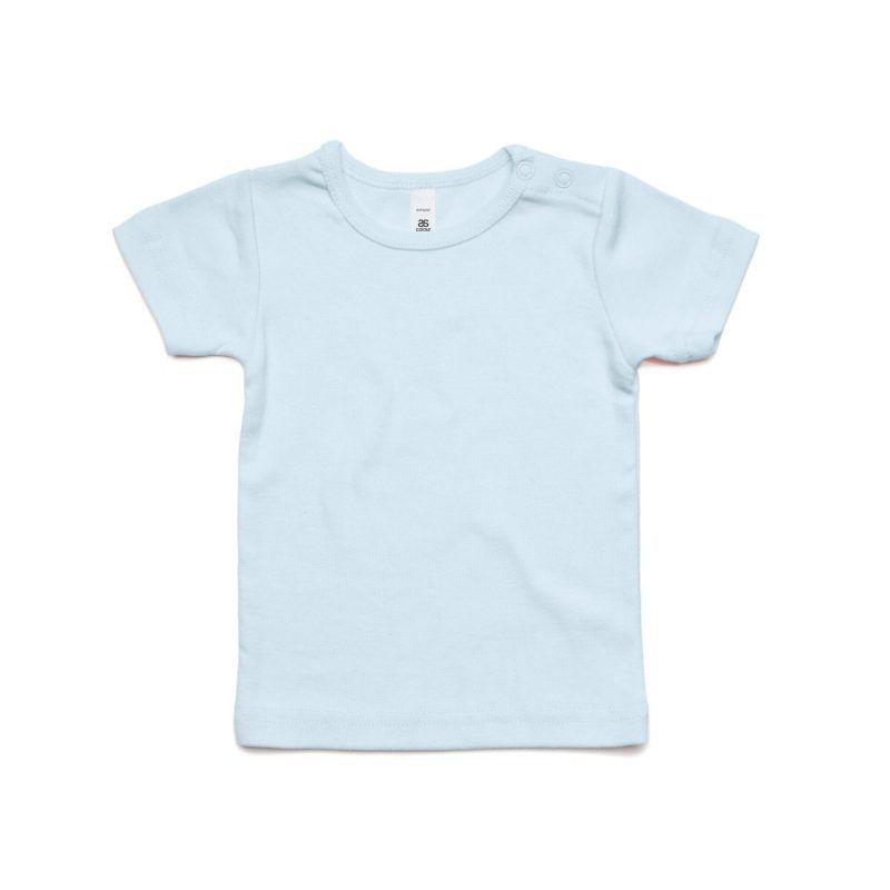 Infant AS Wee T Shirt Custom Photo Image Design Powder Blue Front