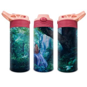 Kids Coloured Bottles Peach Handle Red Lid Cover Custom Print On Demand Australia Princess