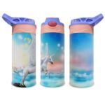 Kids Coloured Bottles Purple Handle Peach Lid Cover Custom Print On Demand Australia Unicorn