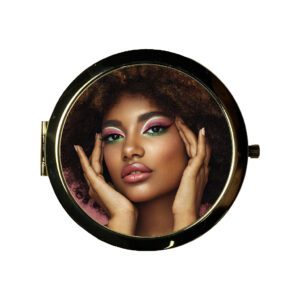 Makeup Mirror Gold Metal Polished Custom Design Print On Demand Australia