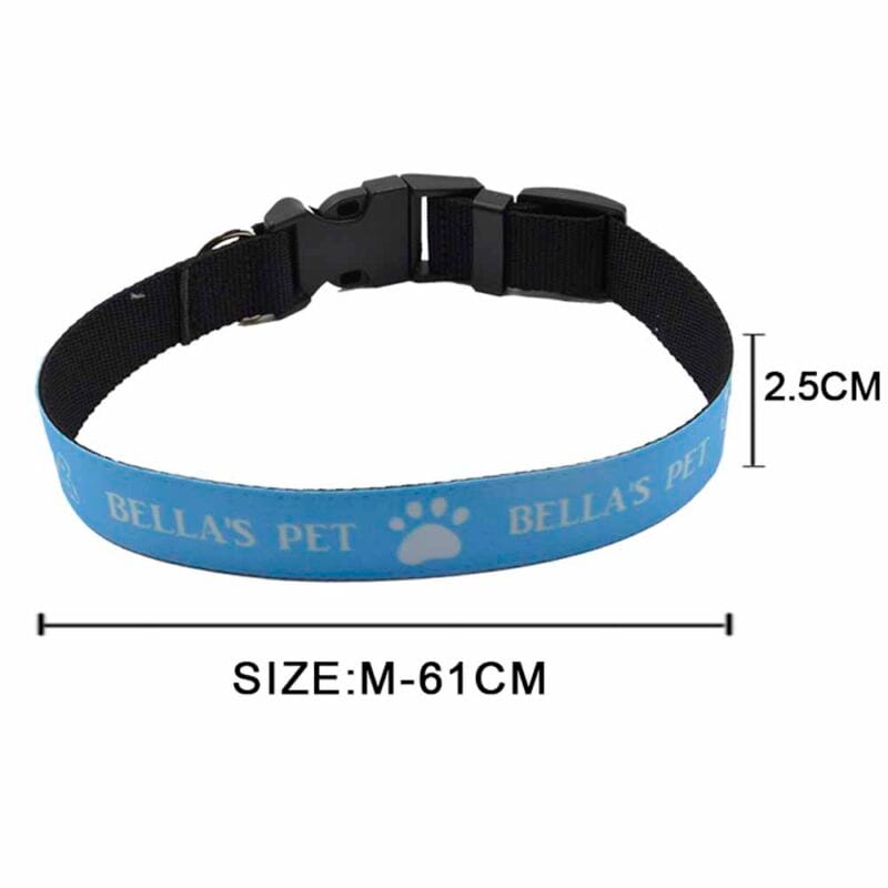 Medium Dog Collar Heavy Duty Custom Puppies Print On Demand Australia