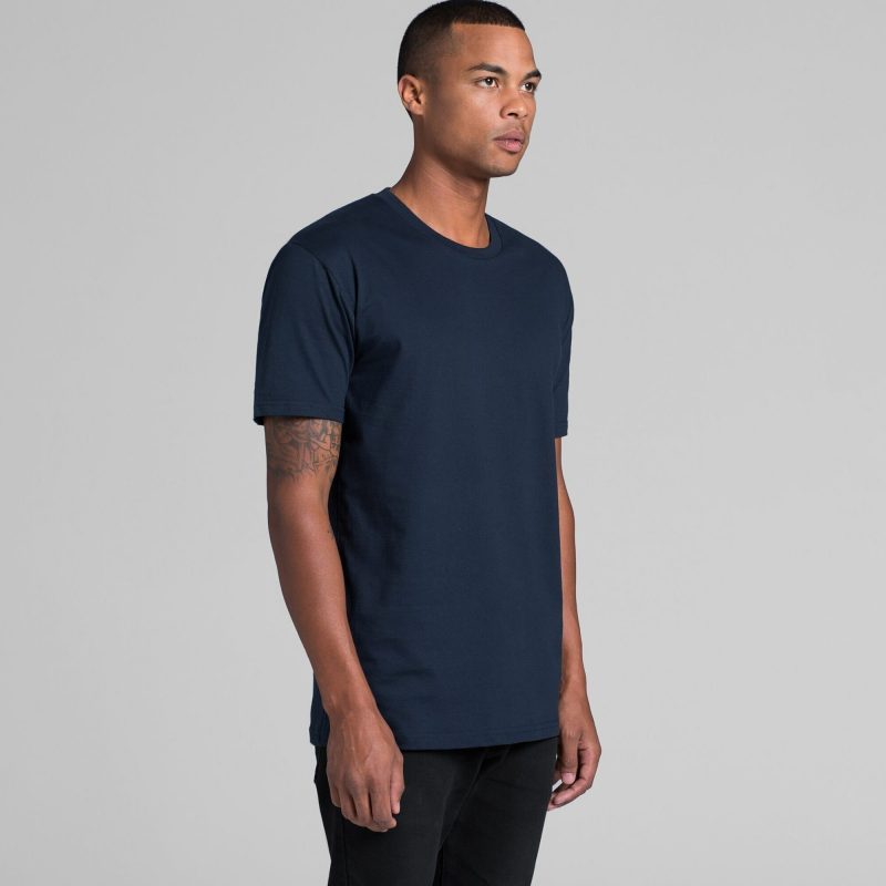 Mens AS Colour Staple Crew Neck T Shirt Custom Photo Image Design Model Angle