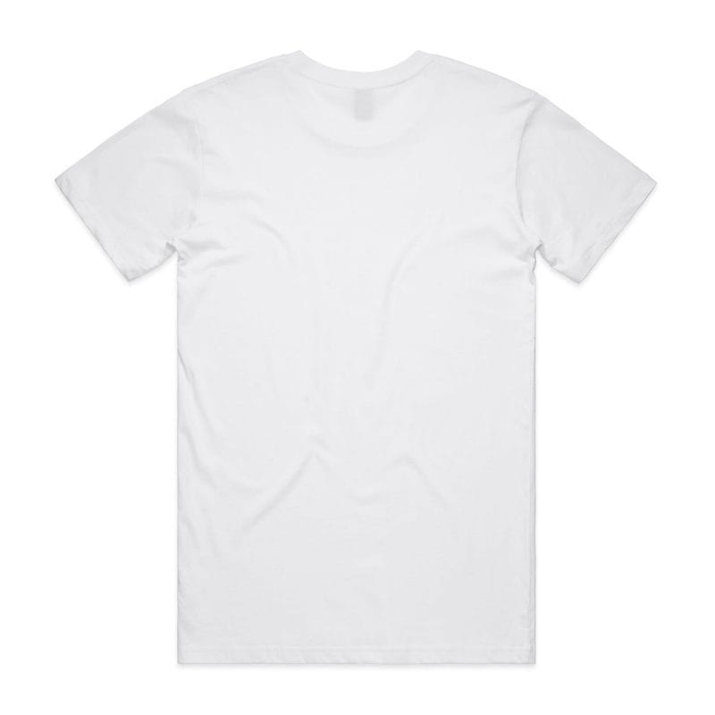 Mens AS Colour Staple Crew Neck T Shirt Custom Photo Image Design White Back