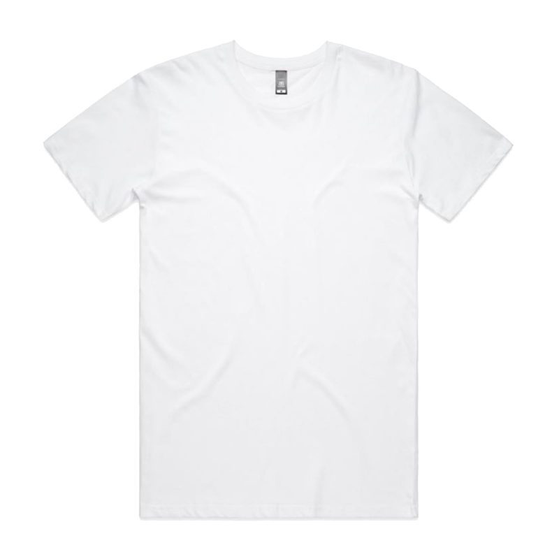 Mens AS Colour Staple Crew Neck T Shirt Custom Photo Image Design White Front
