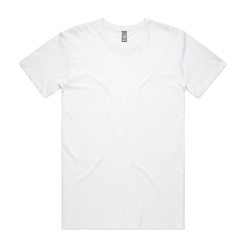 Mens AS Colour Staple Crew Neck T Shirt Custom Photo Image Design White Front