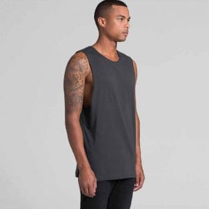 Mens AS Colour Tank Muscle Top Custom Photo Image Design Model Angle