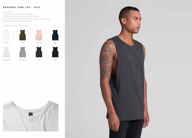 Mens AS Colour Tank Muscle Top Custom Photo Image Design Specs scaled