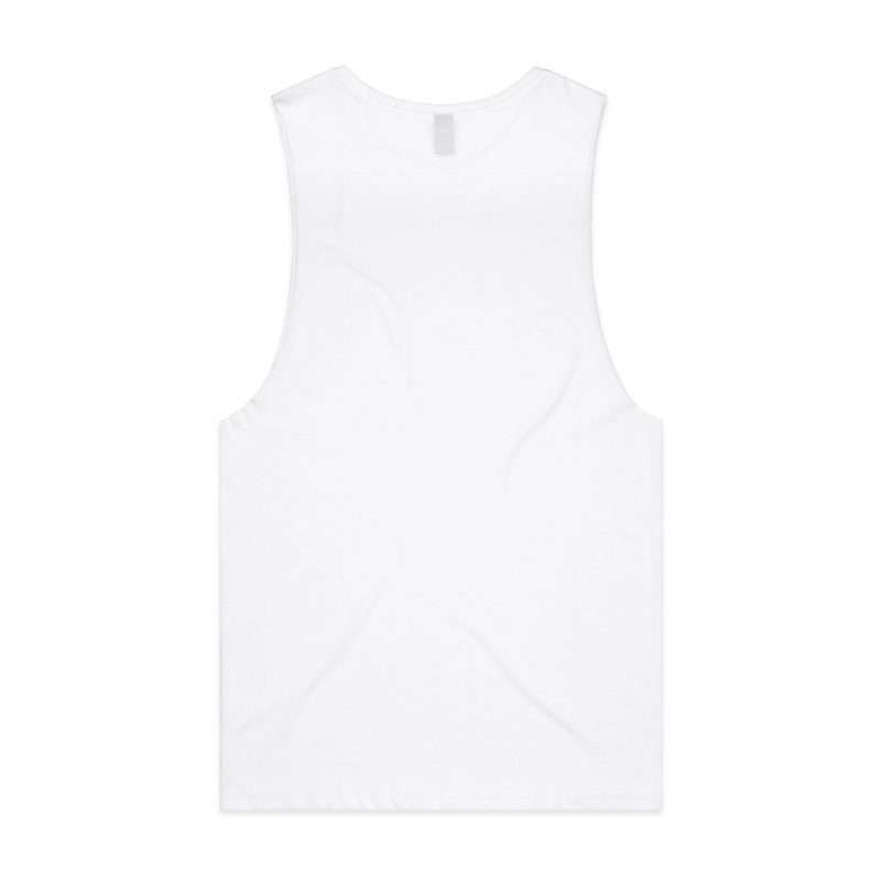 Mens AS Colour Tank Muscle Top Custom Photo Image Design White Back