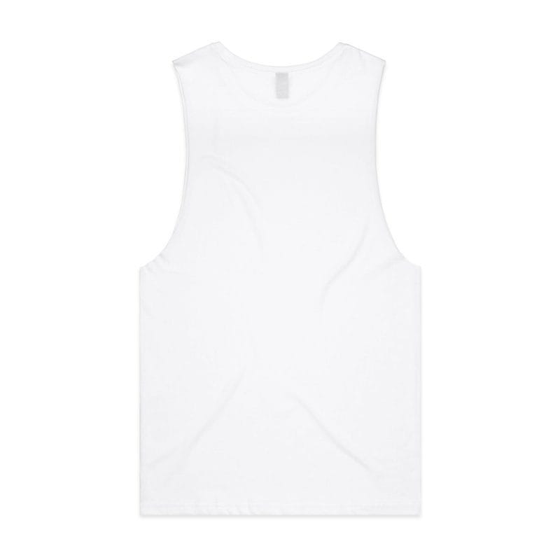 Mens AS Colour Tank Muscle Top Custom Photo Image Design White Back