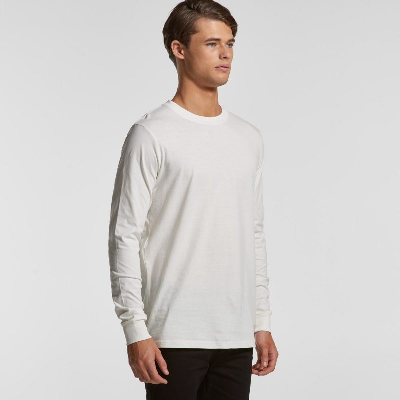 Mens AS Organic Long Sleeve T Shirt Custom Photo Image Design Model Angle