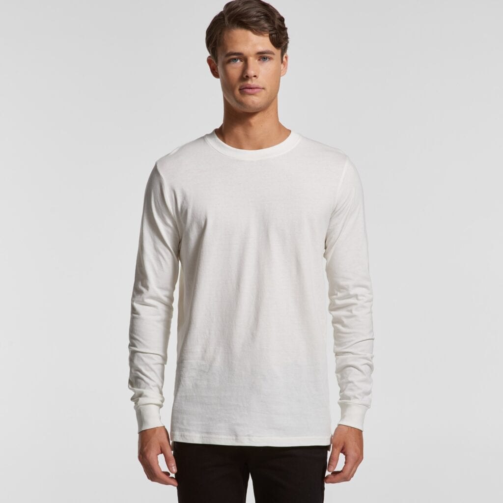 Mens AS Organic Long Sleeve T Shirt Custom Photo Image Design Model Front