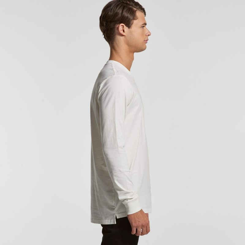 Mens AS Organic Long Sleeve T Shirt Custom Photo Image Design Model Side