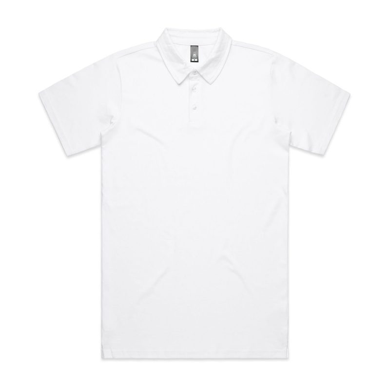 Mens AS Polo Uniform Custom Photo Image Design White Front