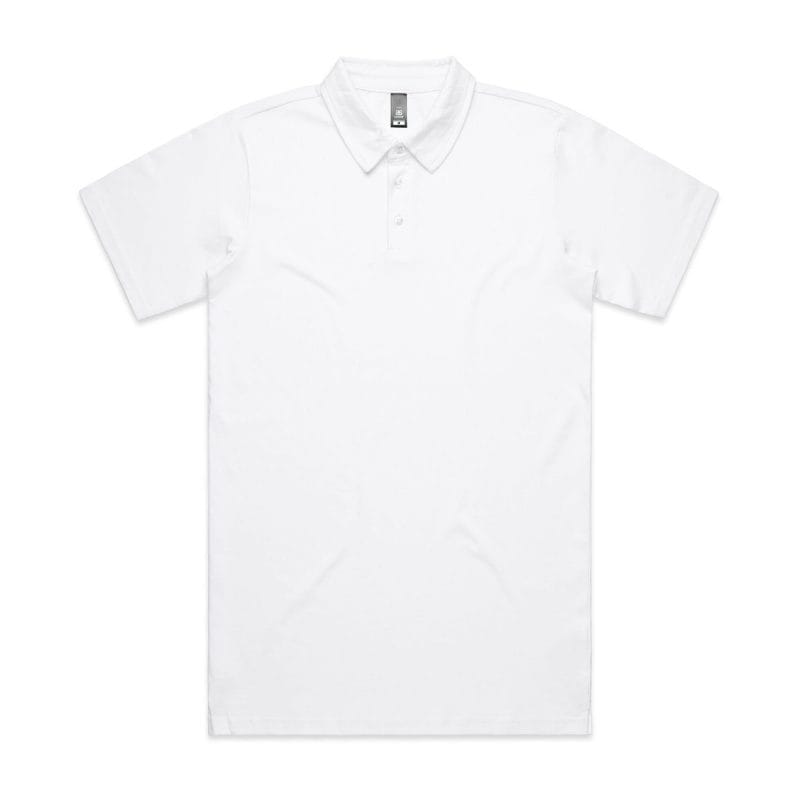 Mens AS Polo Uniform Custom Photo Image Design White Front