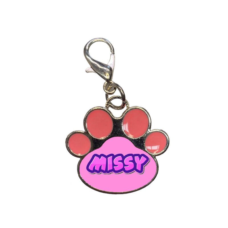 Metal Cat Tag Cover Image Pink Custom Gift Australia