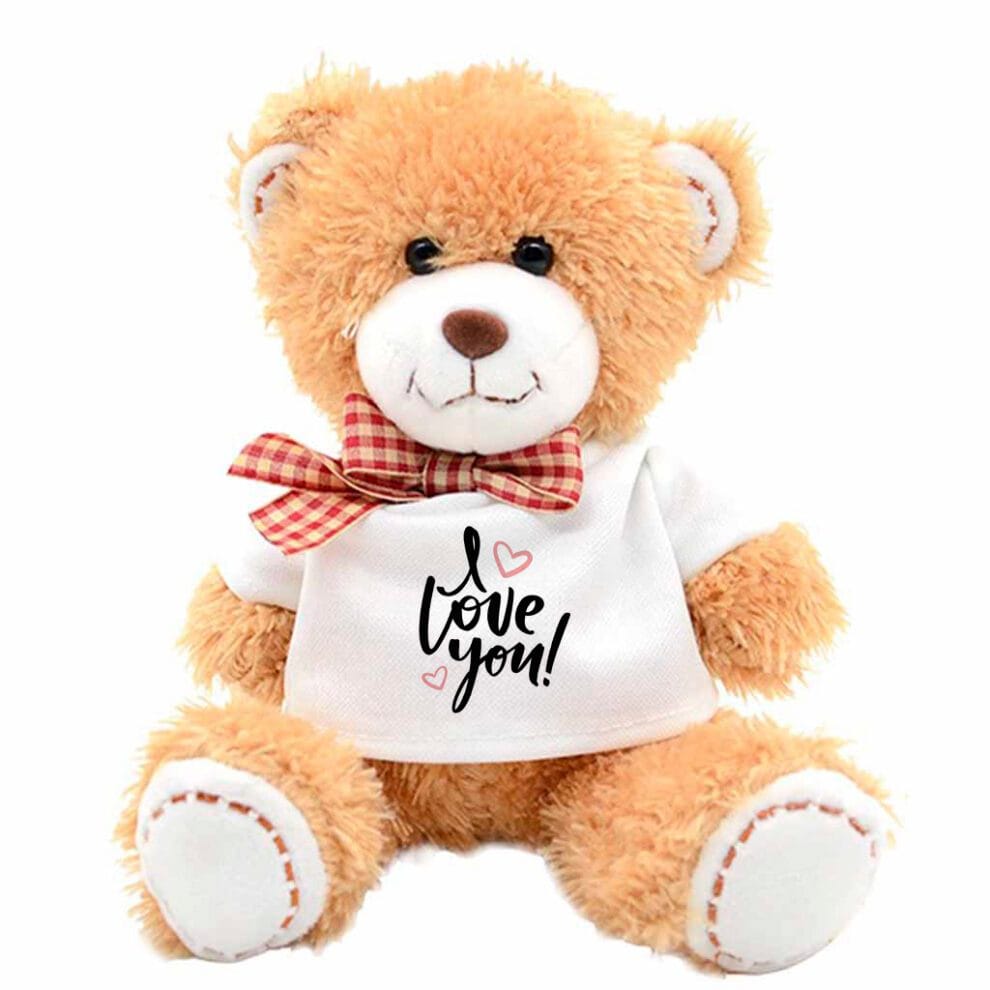 Custom Design Teddy Bear Plush Toy 18cm Small T Shirt - Customiser