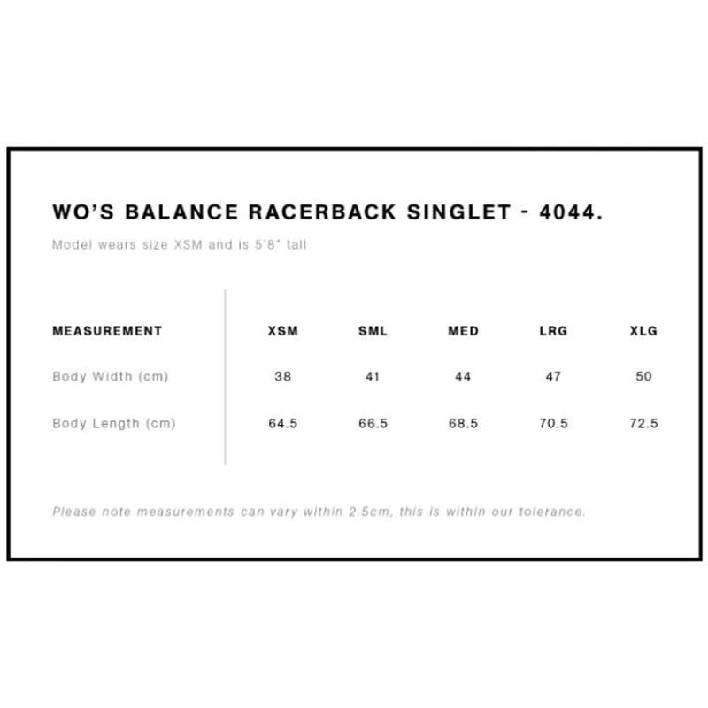 Womens AS Balance Racerback Singlet Custom Photo Image Design Sizes