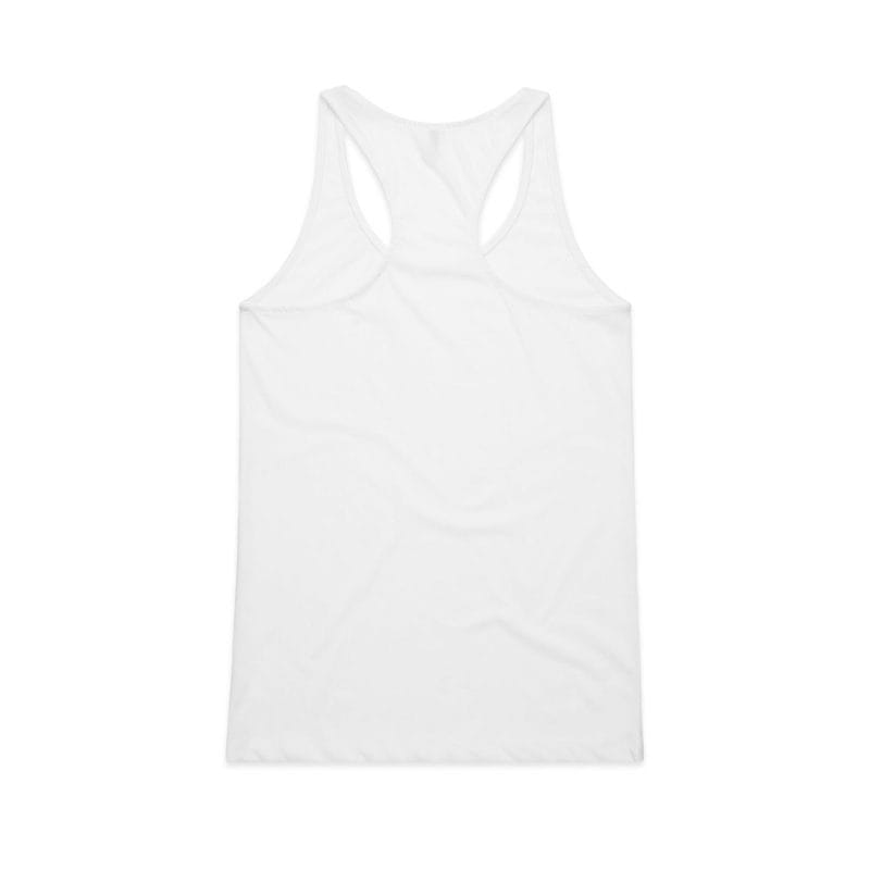 Womens AS Balance Racerback Singlet Custom Photo Image Design White Back