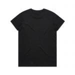 Womens AS Colour Maple Crew Neck T Shirt Custom Photo Image Design Black Back