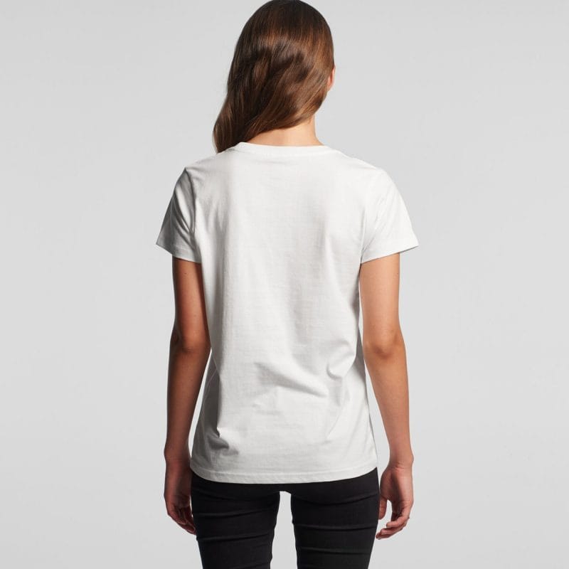 Womens AS Colour Maple Crew Neck T Shirt Custom Photo Image Design Model Back