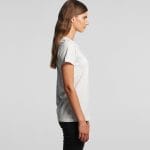 Womens AS Colour Maple Crew Neck T Shirt Custom Photo Image Design Model Side