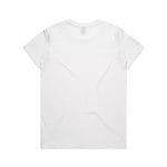 Womens AS Colour Maple Crew Neck T Shirt Custom Photo Image Design White Back