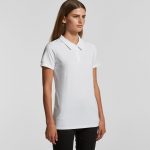 Womens AS Polo Uniform Custom Photo Image Design Model Angle