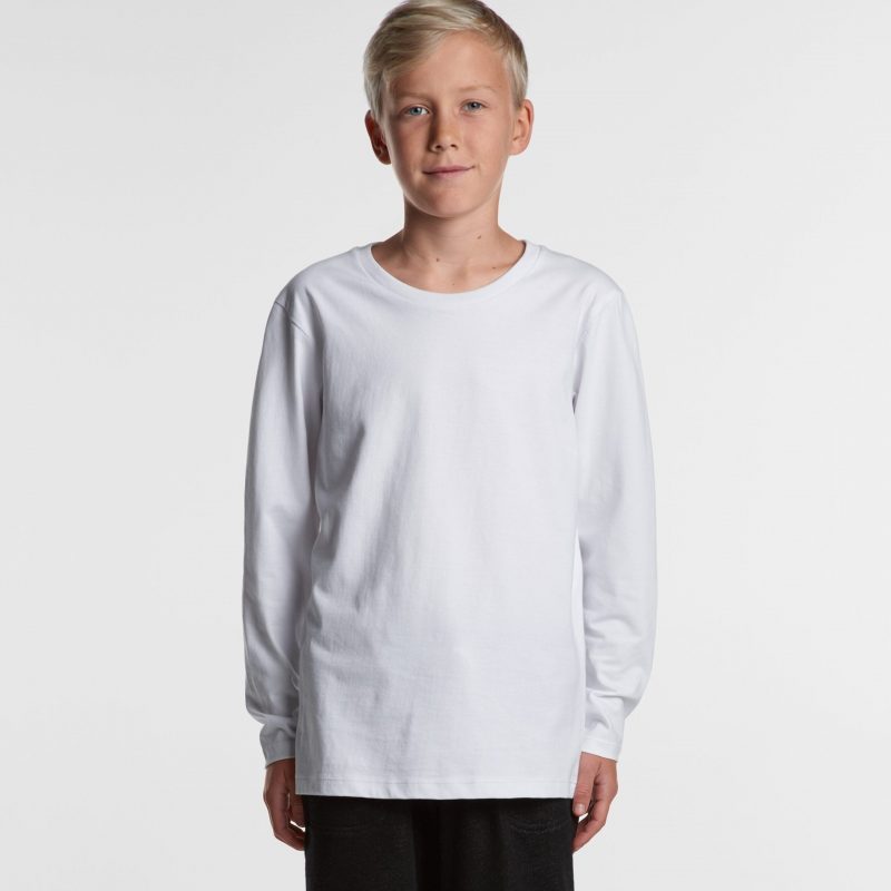 Youths Long Sleeve T Shirt Custom Photo Image Design Model Front scaled